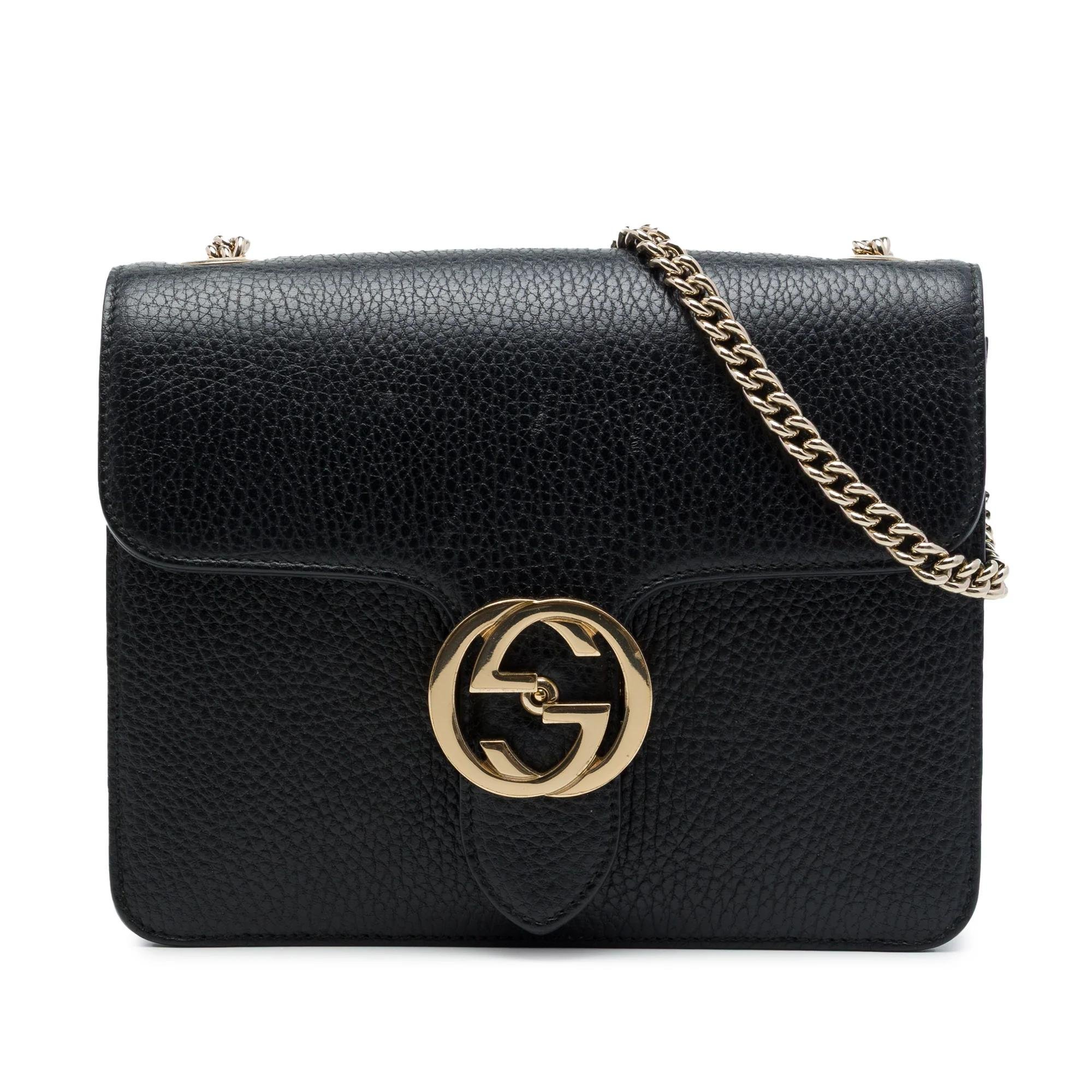 Interlocking pony-style calfskin handbag