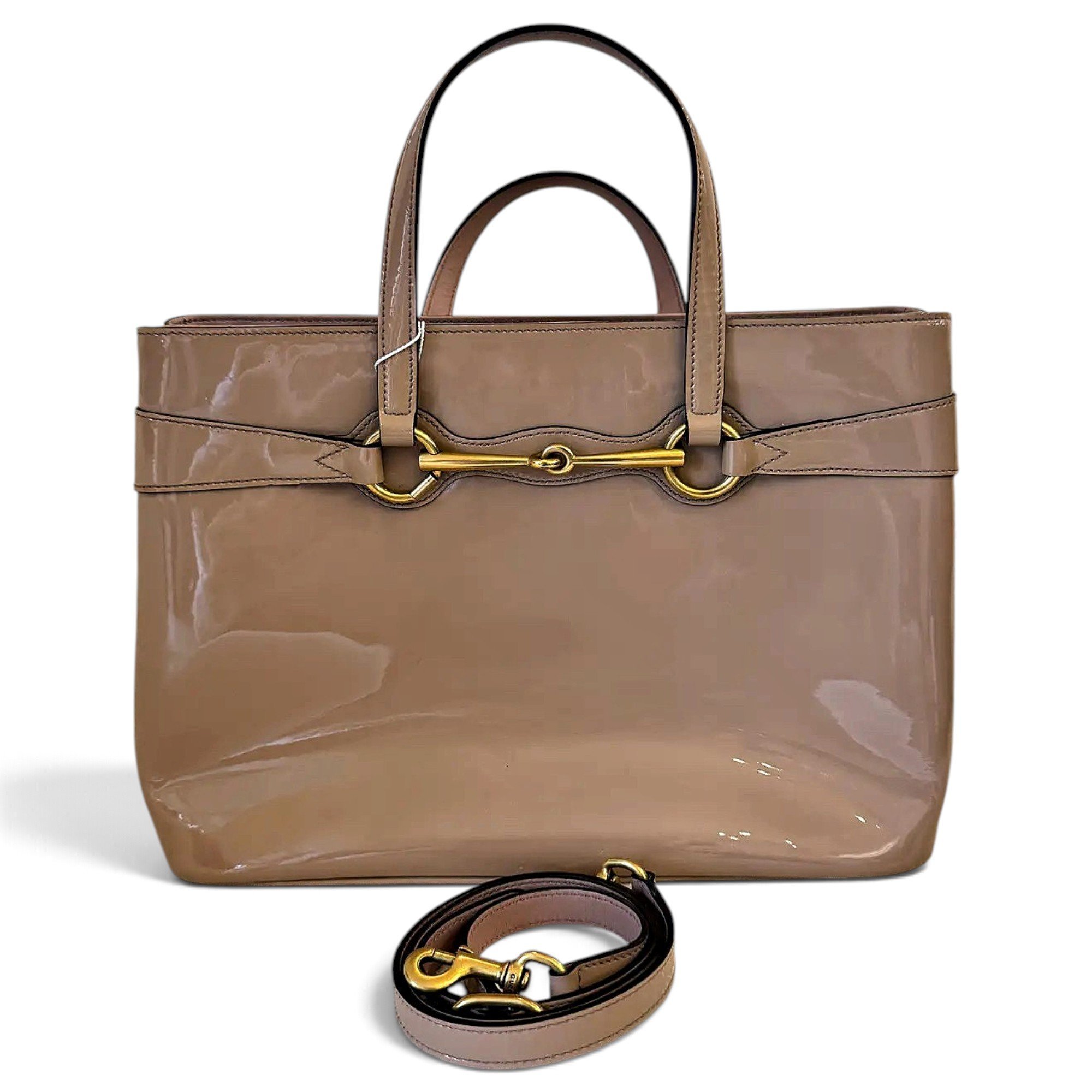 Bright Bit patent leather handbag
