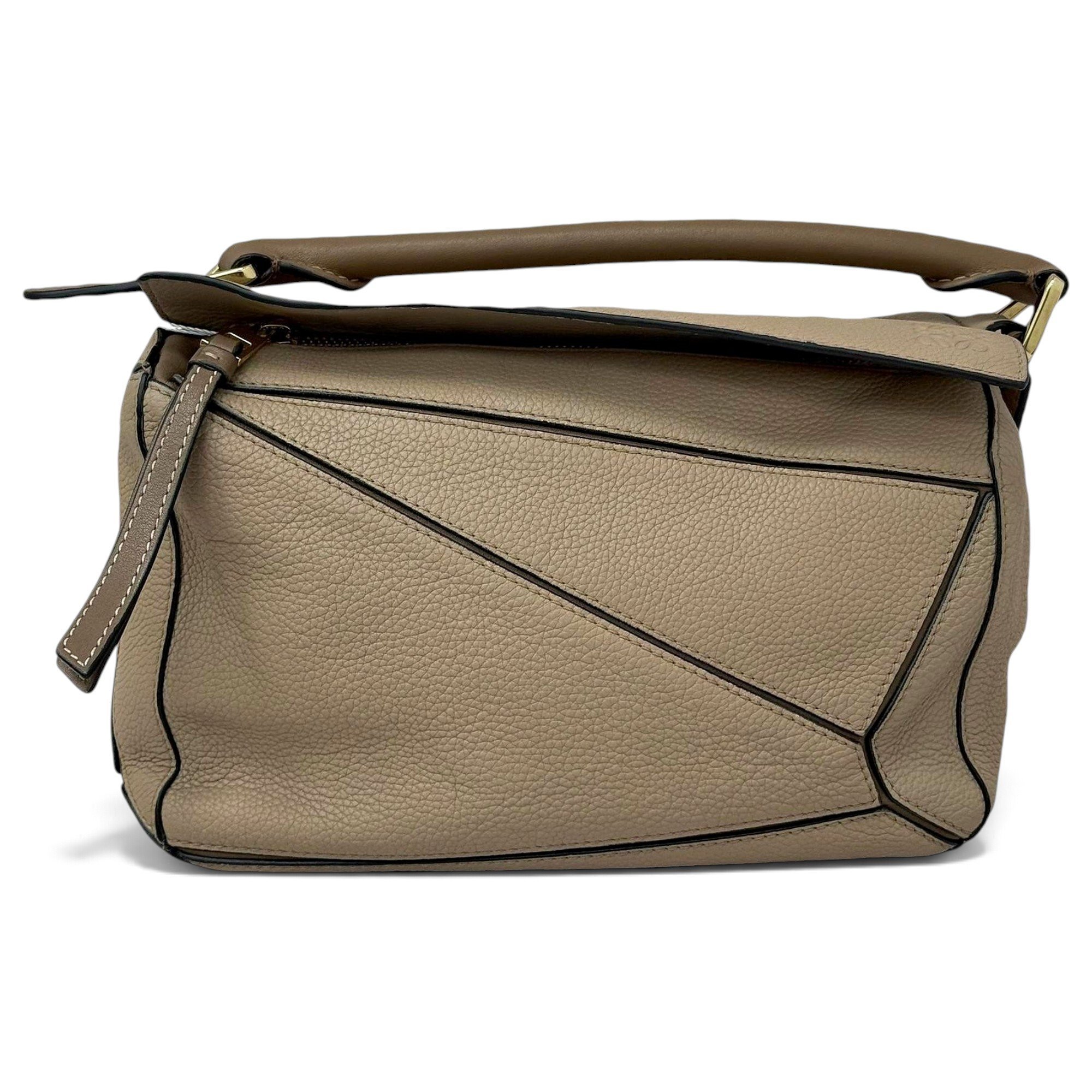 Puzzle leather handbag