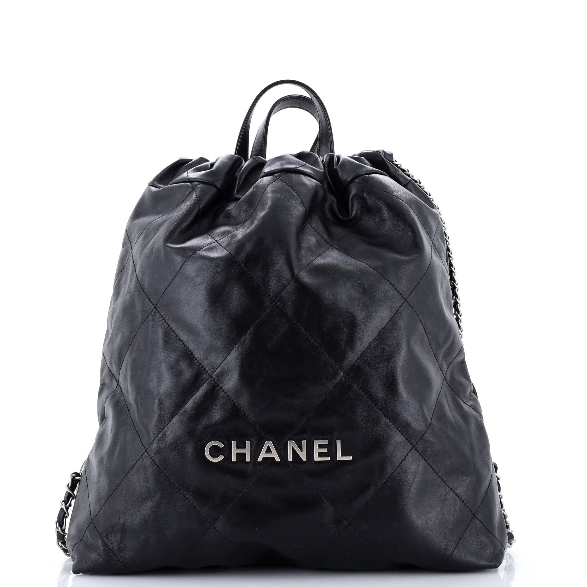 Chanel 22 Chain Backpack Quilted Calfskin Large