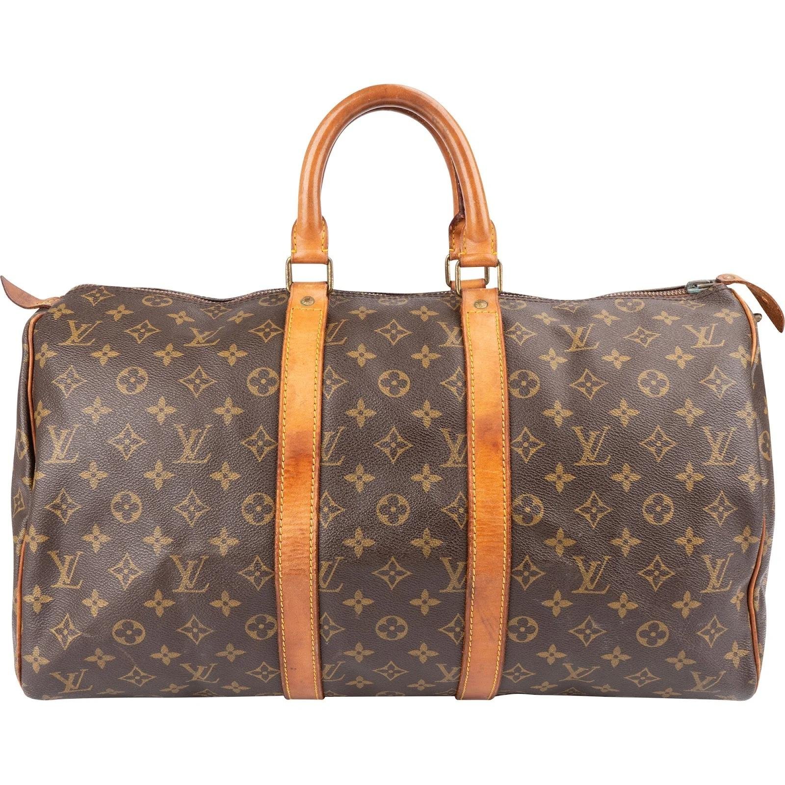 Keepall leather travel bag