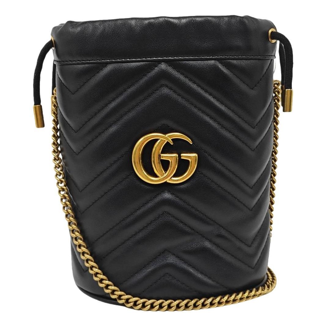 GG Marmont Chain Bucket velvet crossbody bag