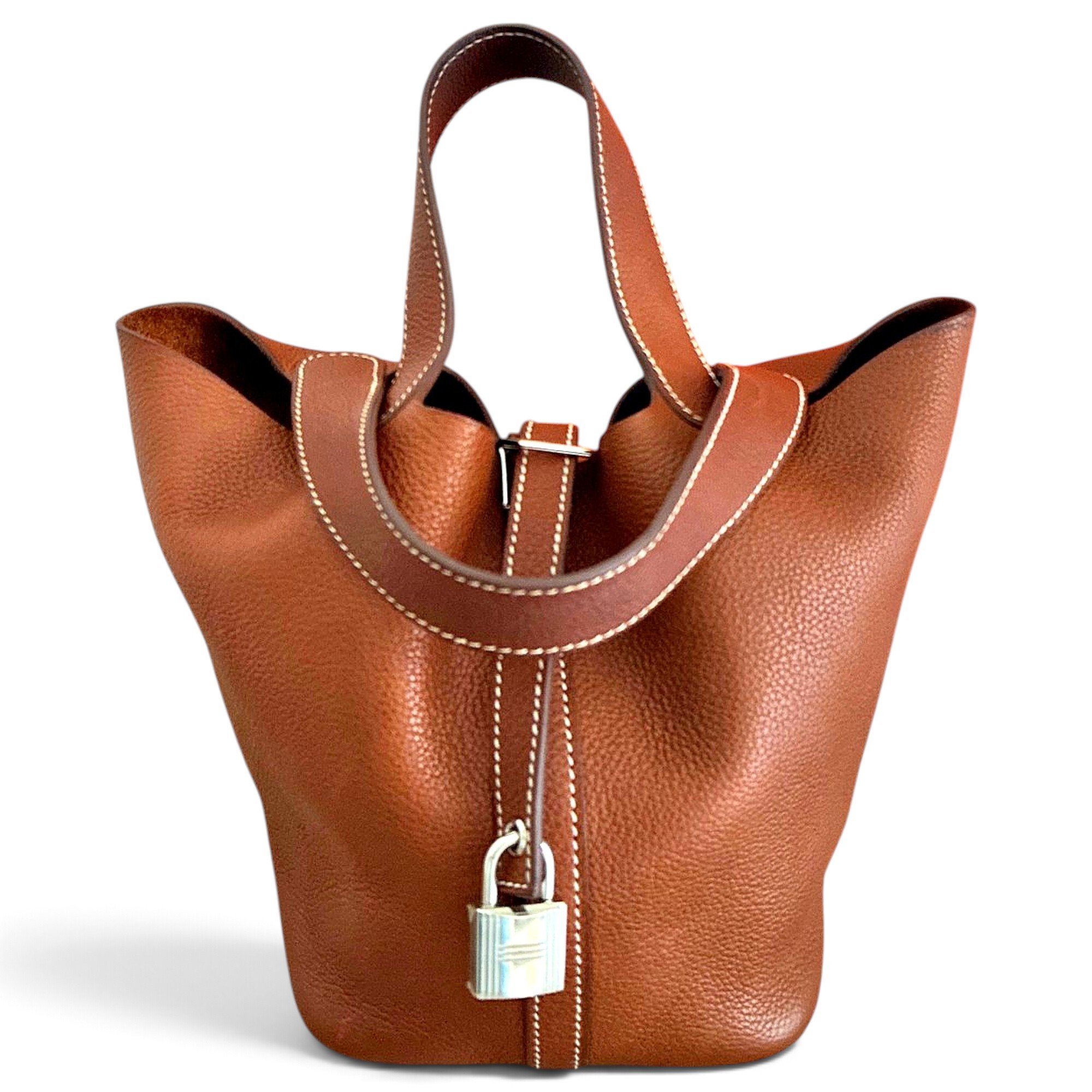 Picotin leather handbag