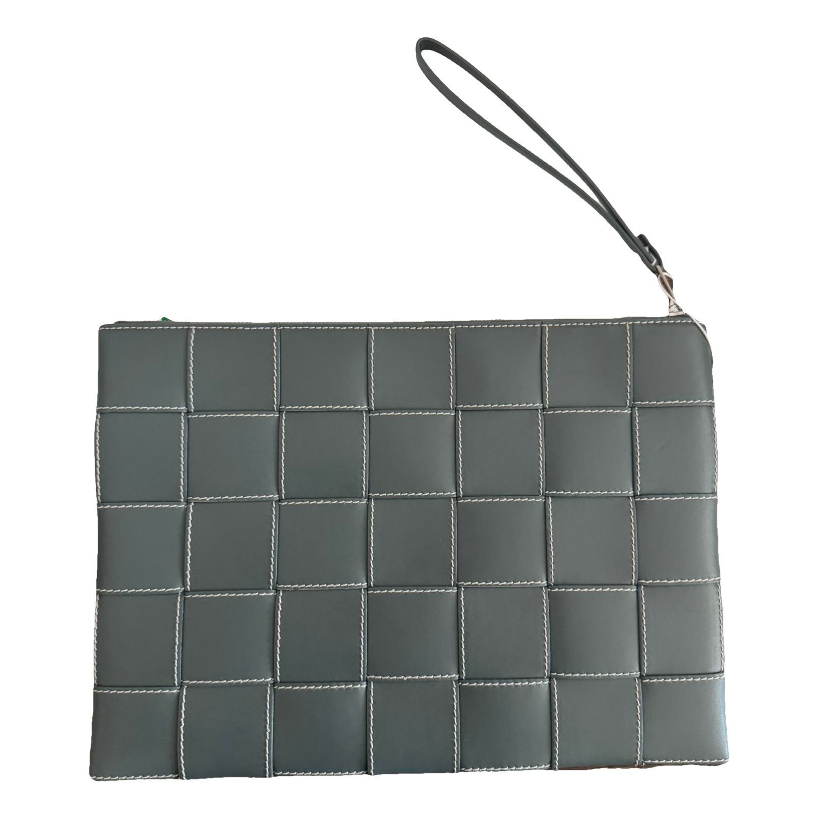 Leather clutch bag