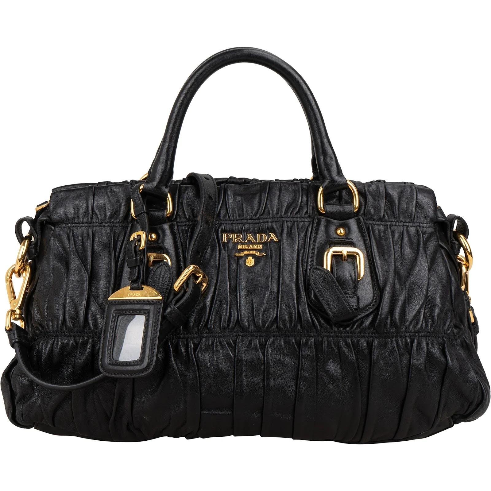 Re-Nylon leather handbag