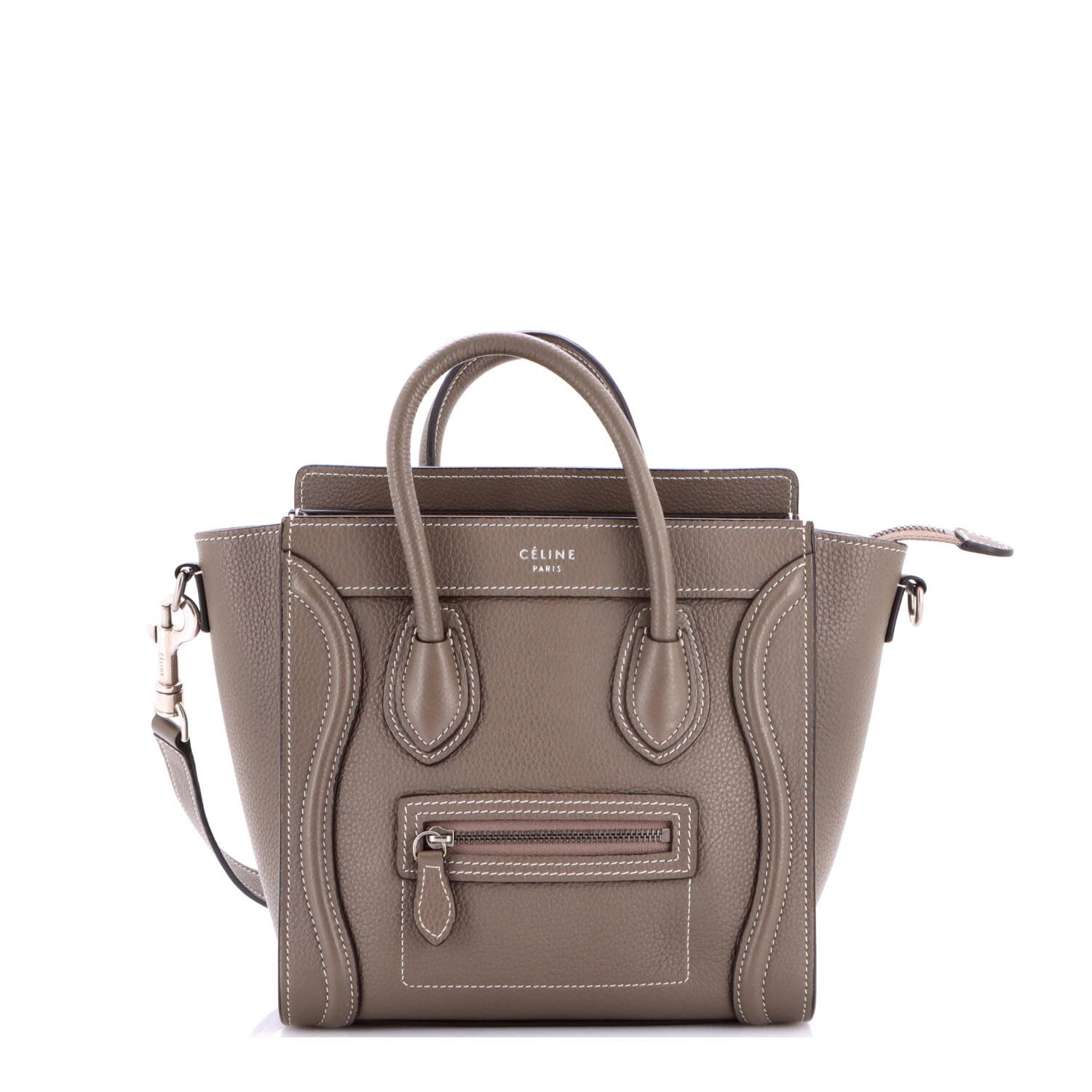 Luggage Bag Grainy Leather Nano