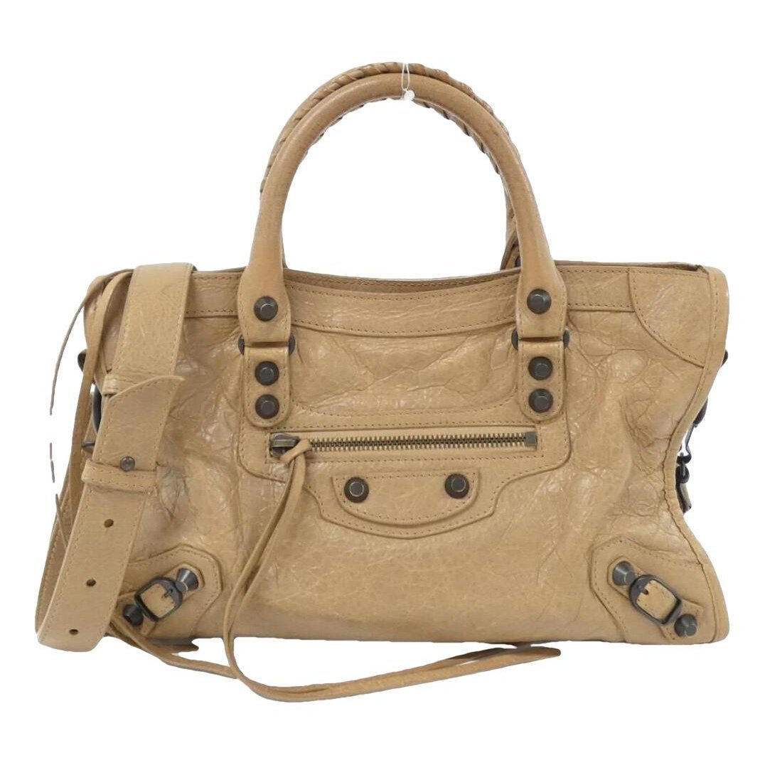 City leather handbag