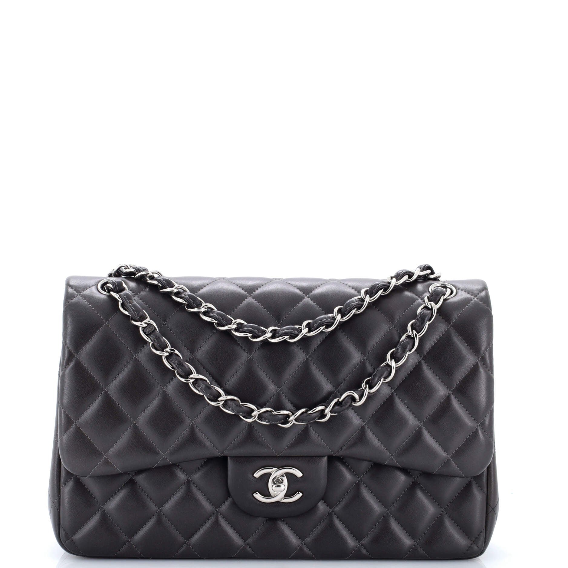 Chanel Classic Double Flap Bag Quilted Lambskin Jumbo