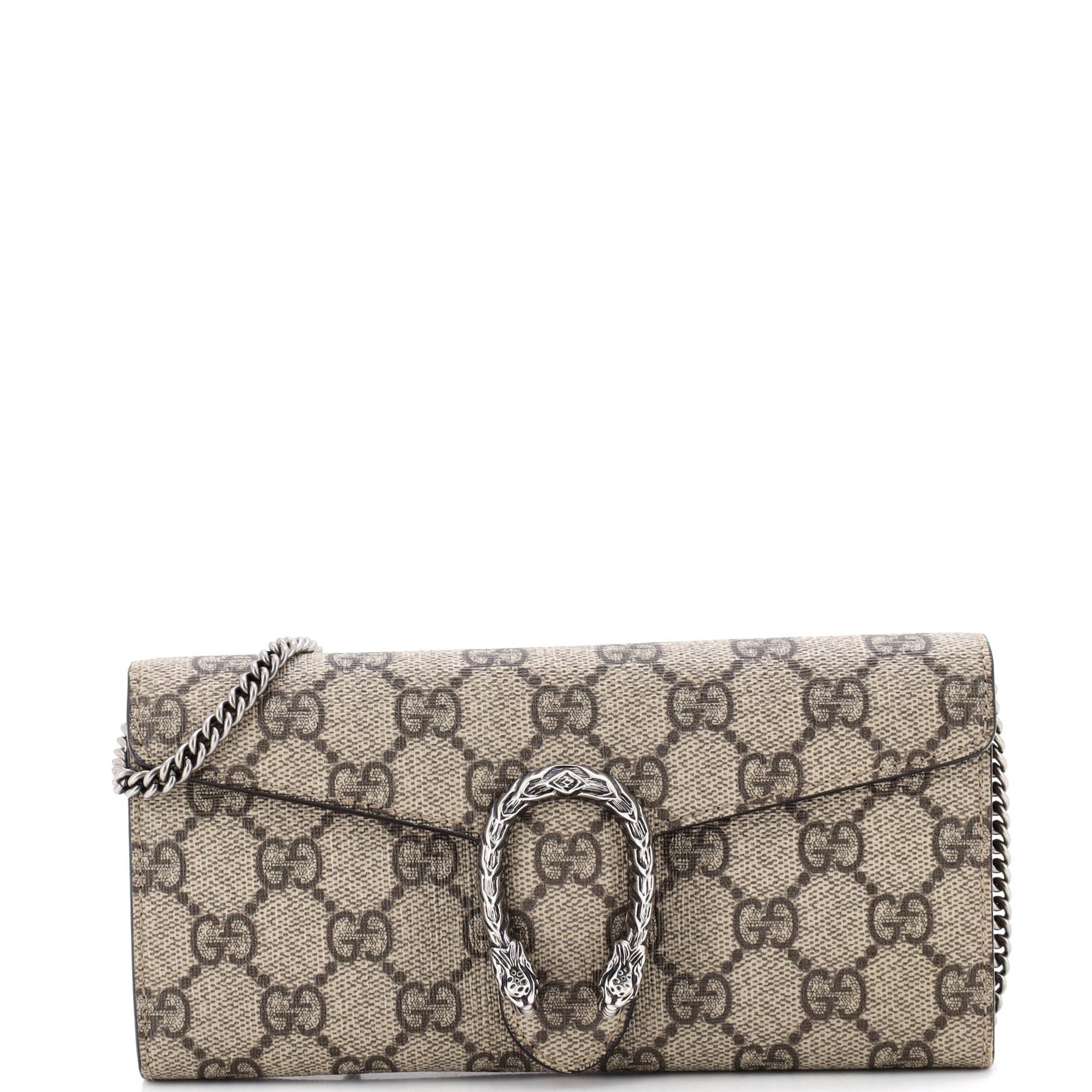Dionysus Chain Wallet GG Coated Canvas Long