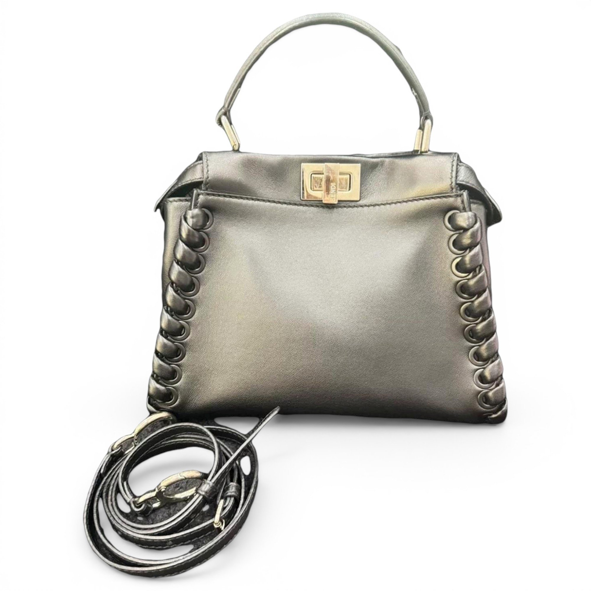 Peekaboo leather handbag