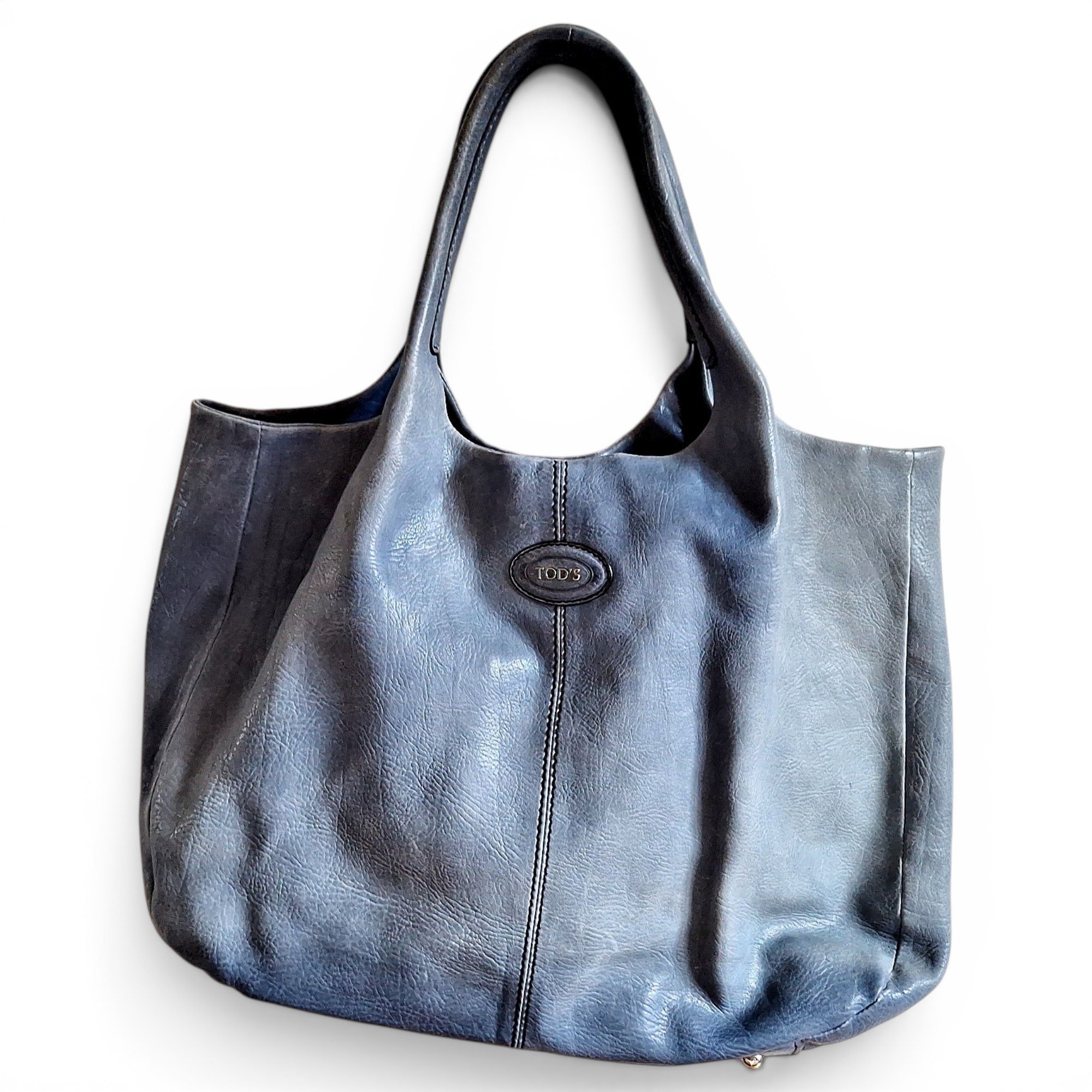 Shopping Media leather tote
