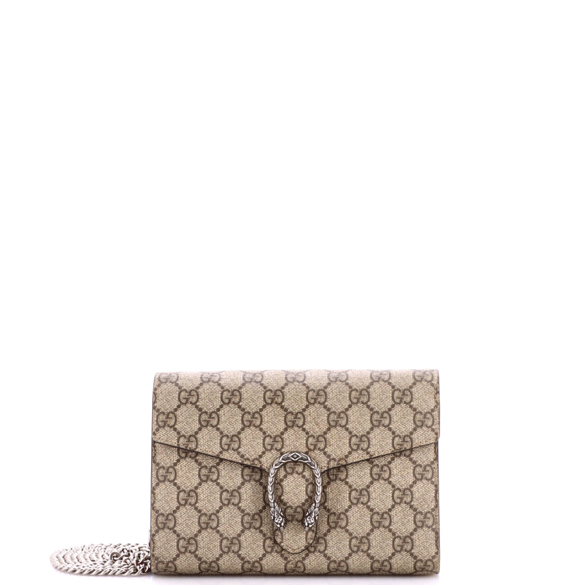 Dionysus Chain Wallet GG Coated Canvas Small