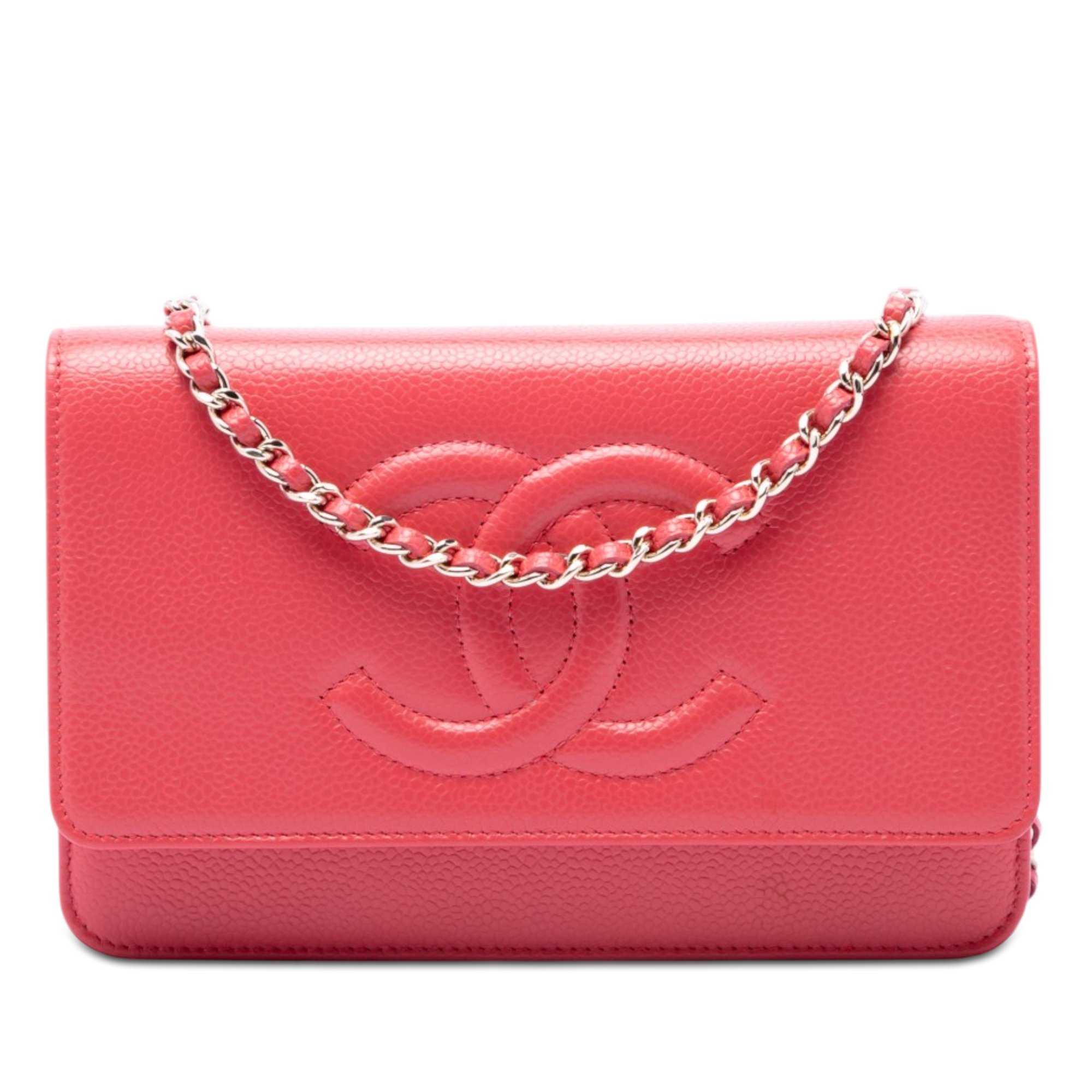 Wallet On Chain leather handbag