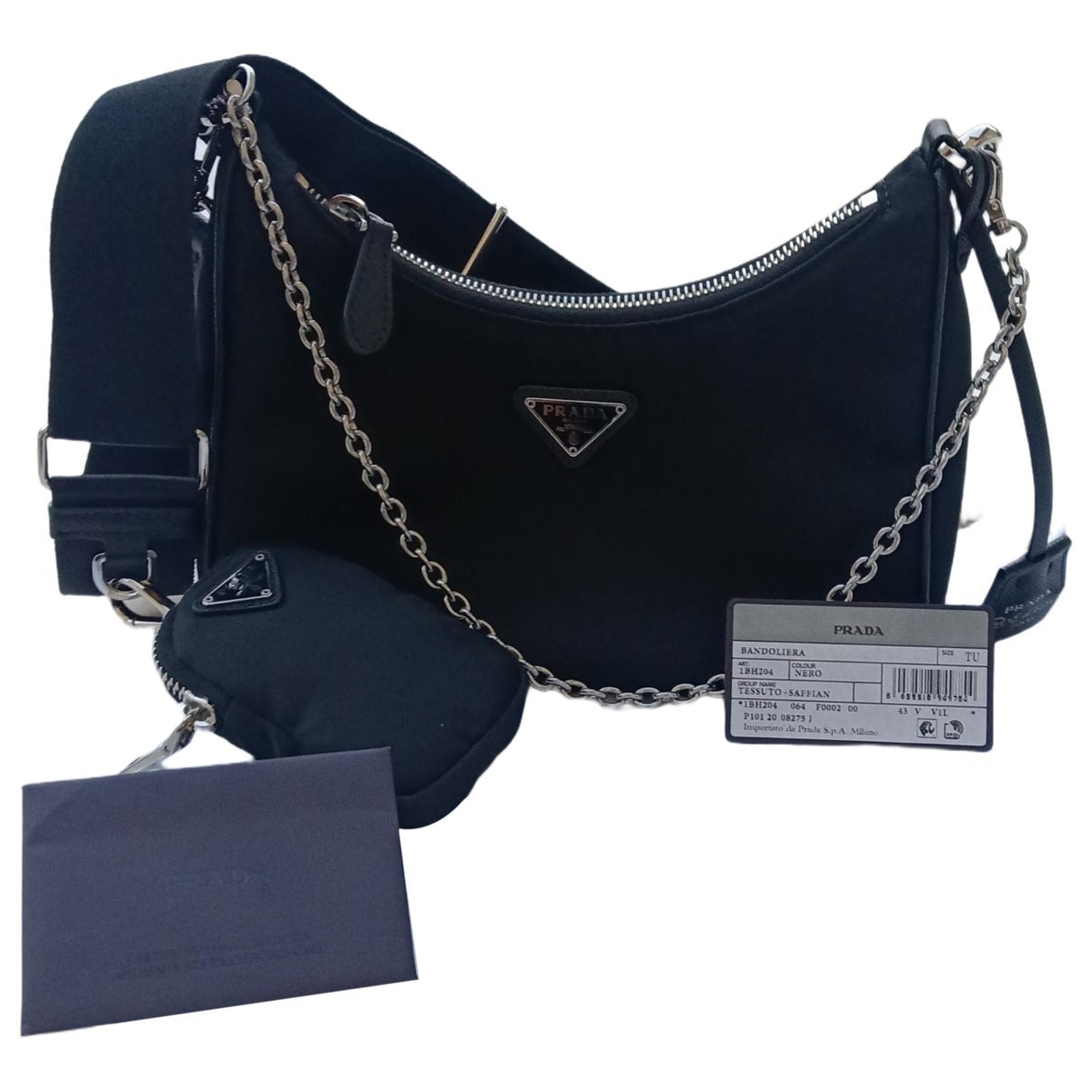 Re-Nylon cloth crossbody bag