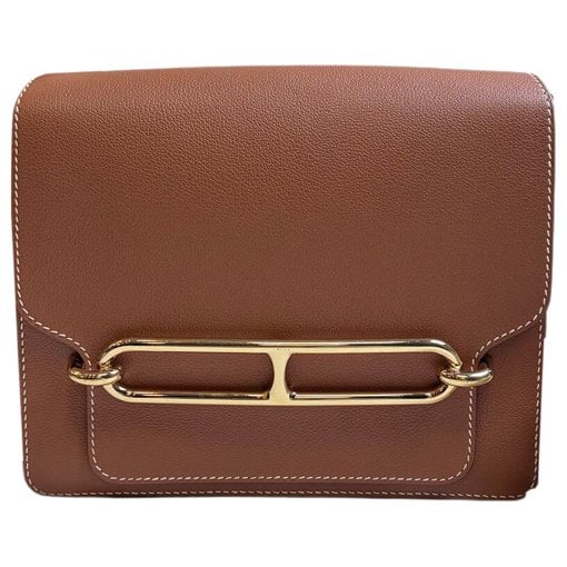 Hermes Roulis 23 Handbag Gold