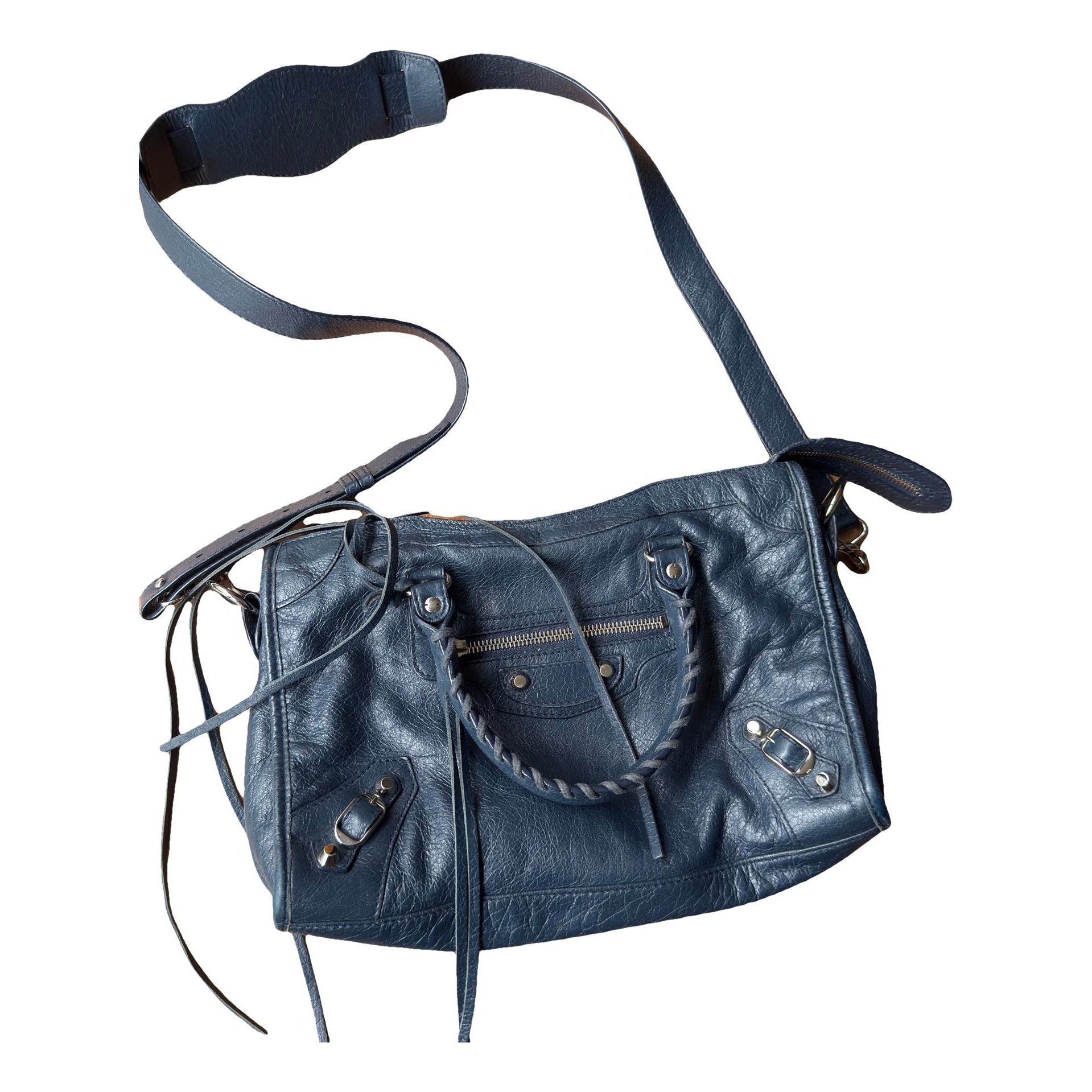 City leather handbag