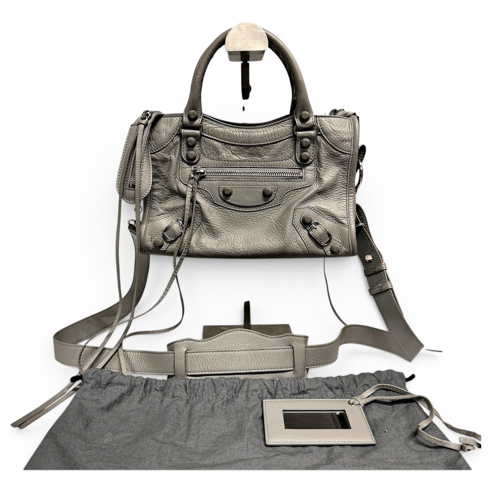 Classic Metalic leather handbag