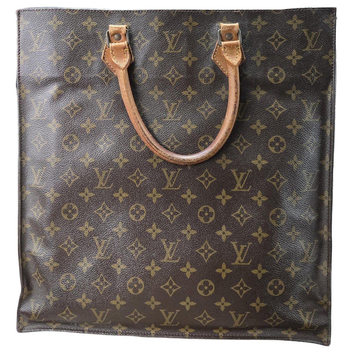 Plat leather handbag
