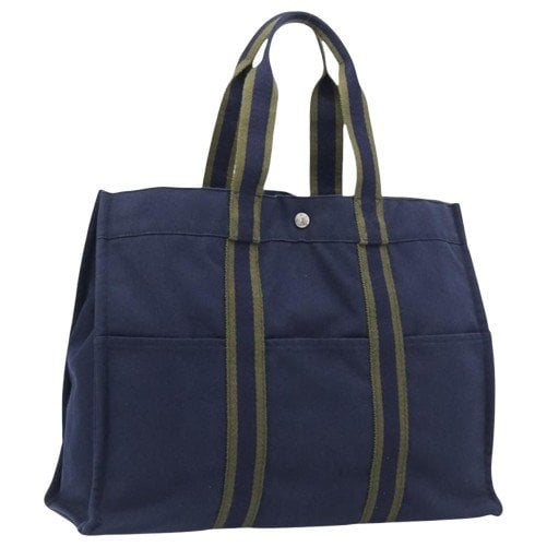 Hermes Fourre Tout Handbag Navy 2627