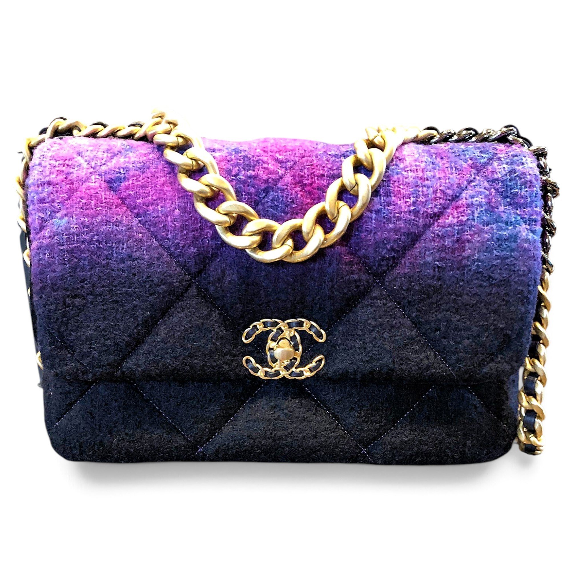 Chanel 19 tweed handbag