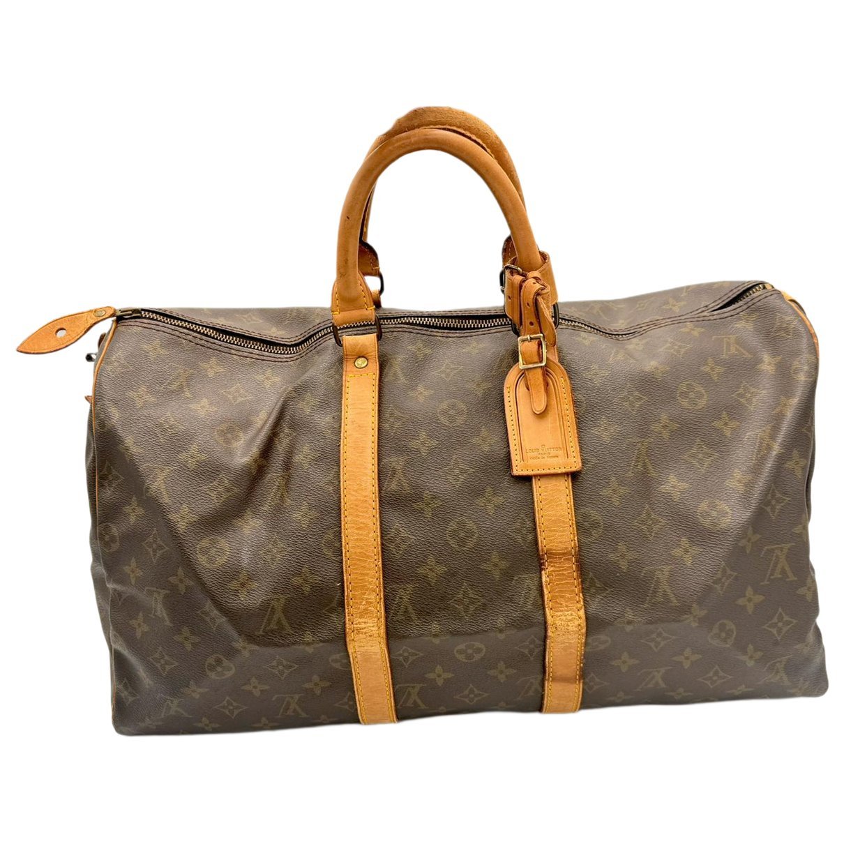Keepall leather travel bag