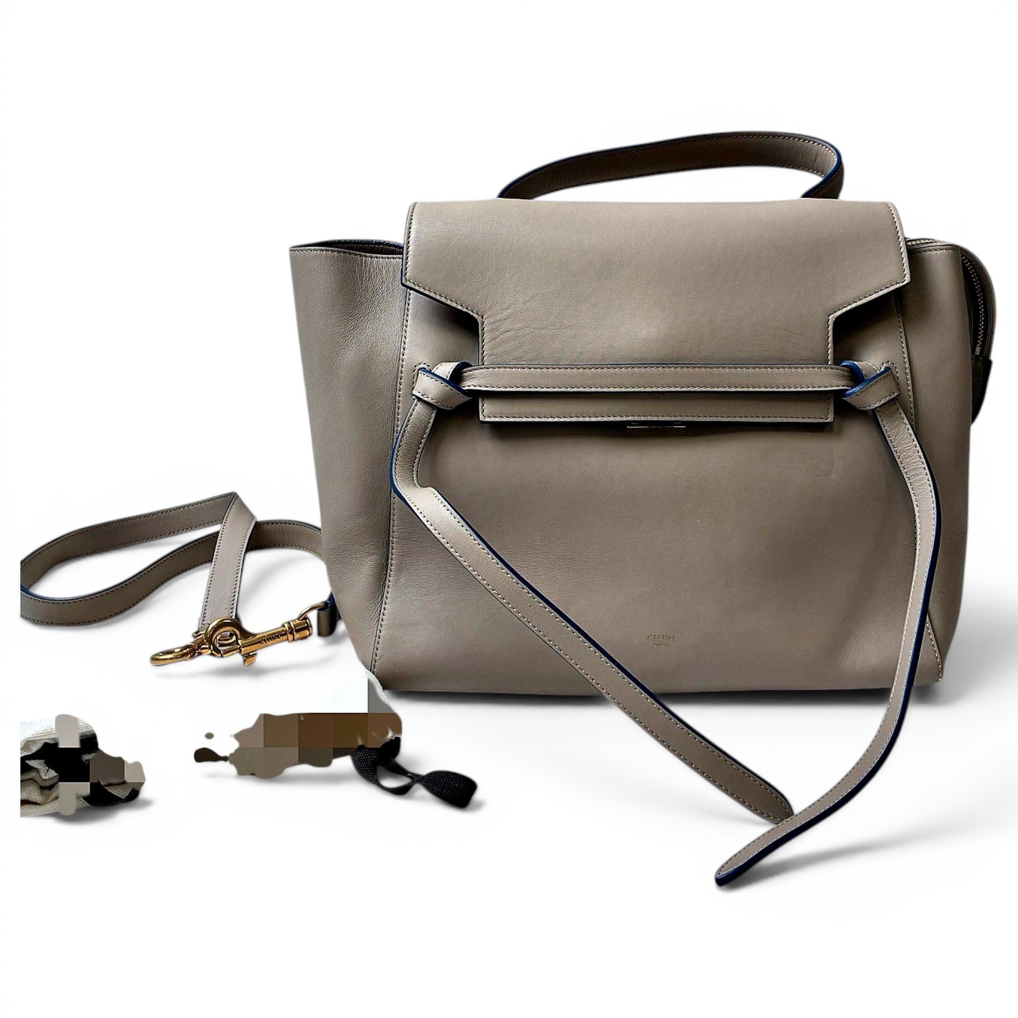 Belt leather handbag