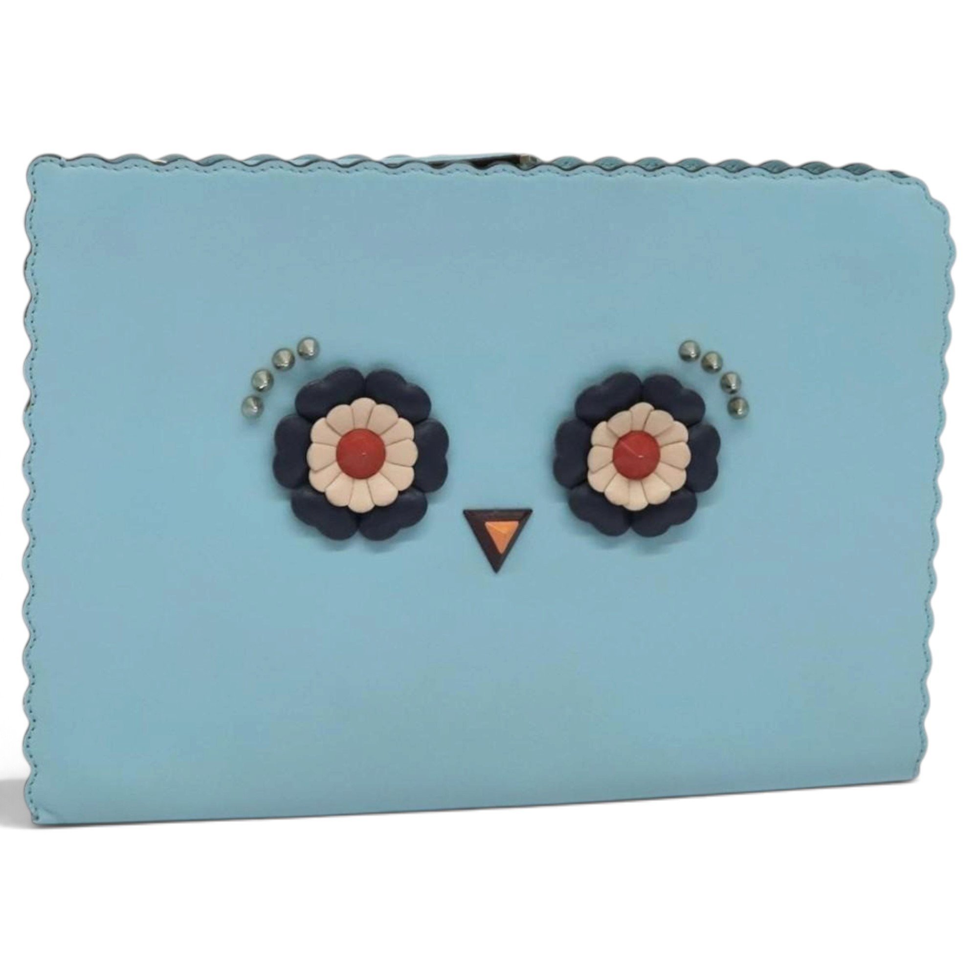 Leather clutch bag