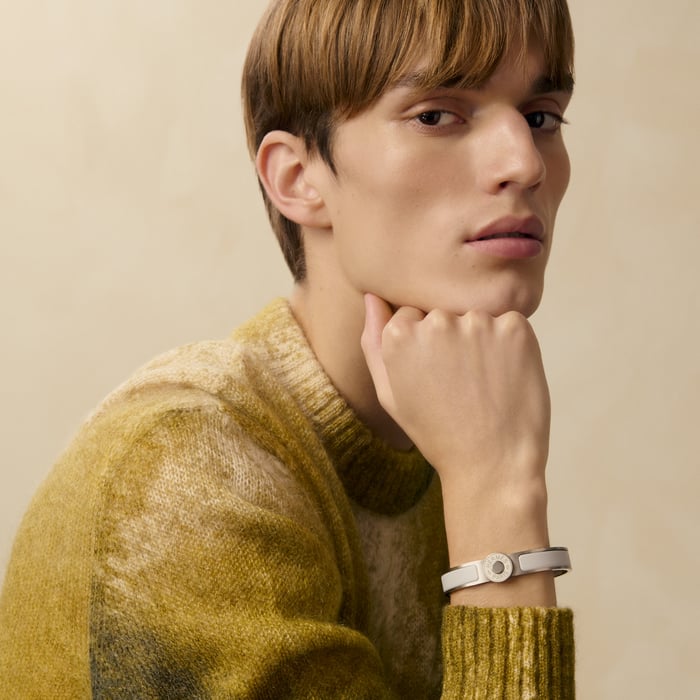 Gris Clair Mat Clic Clou De Selle Bracelet