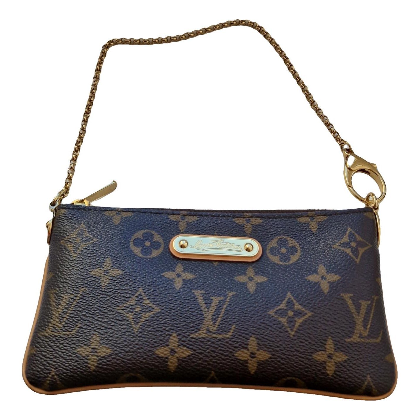 Leather clutch bag