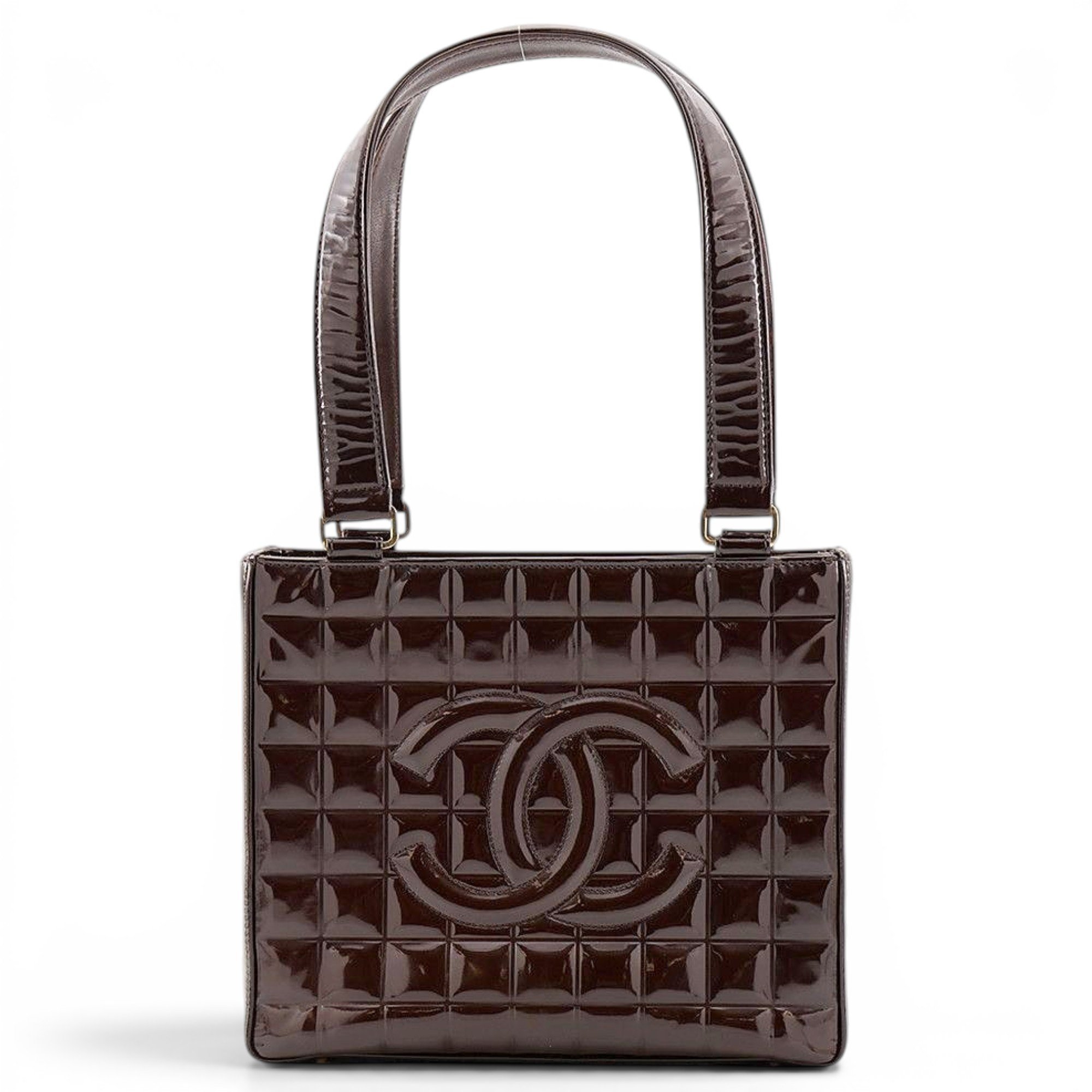 Patent leather tote