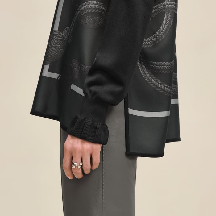 Gris Charbon "Palefroi Remix" Twillaine Vareuse Blouse