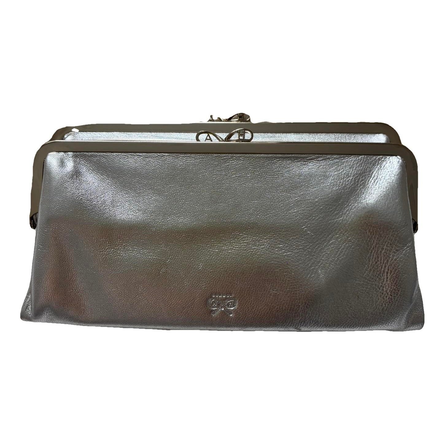 Leather clutch bag