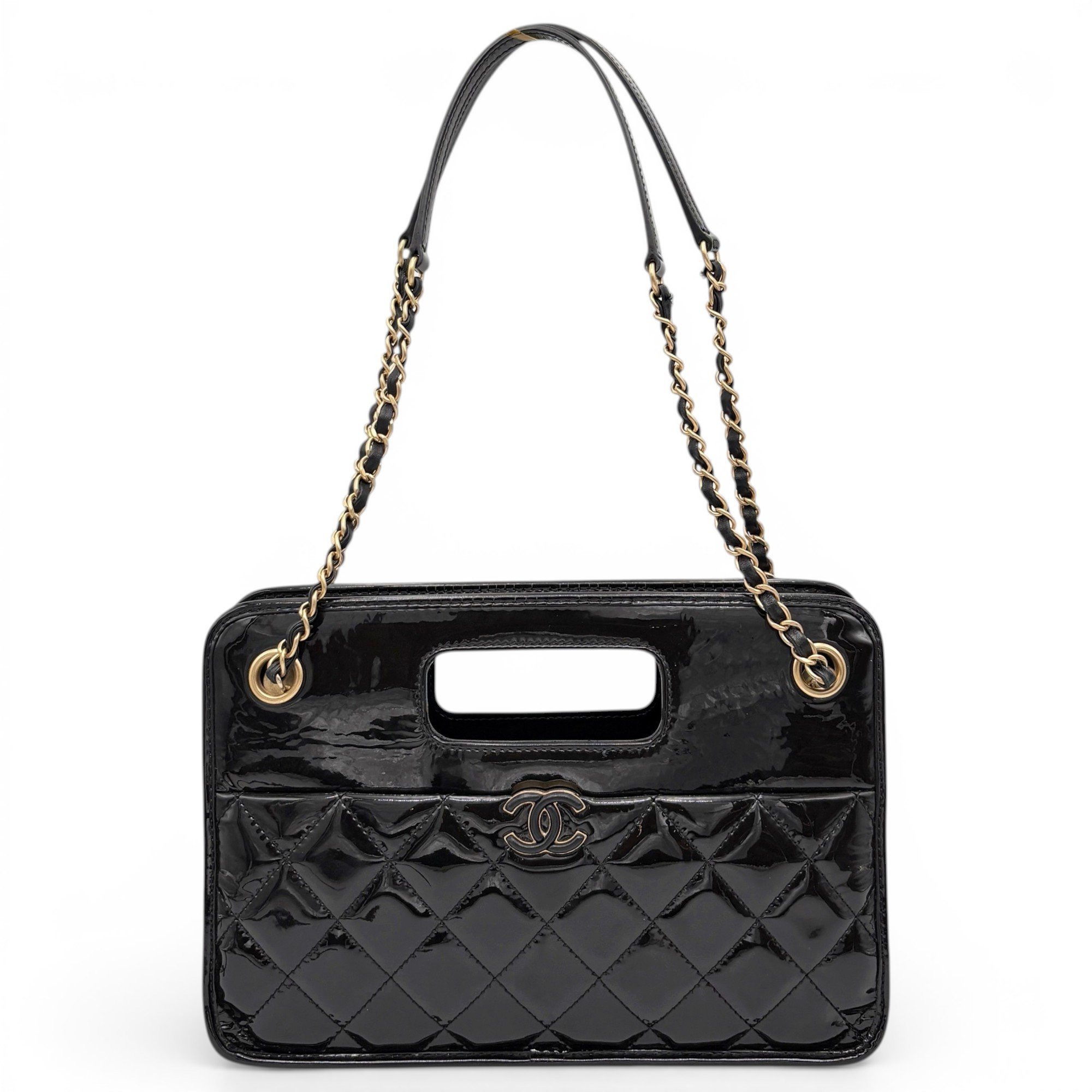 Patent leather tote
