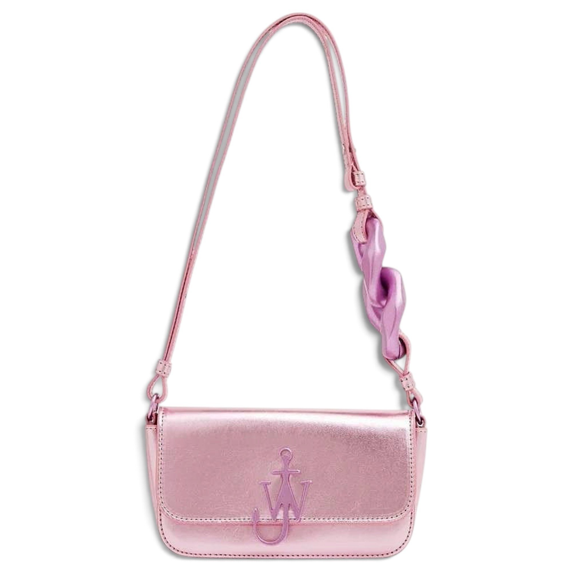 Chain leather handbag