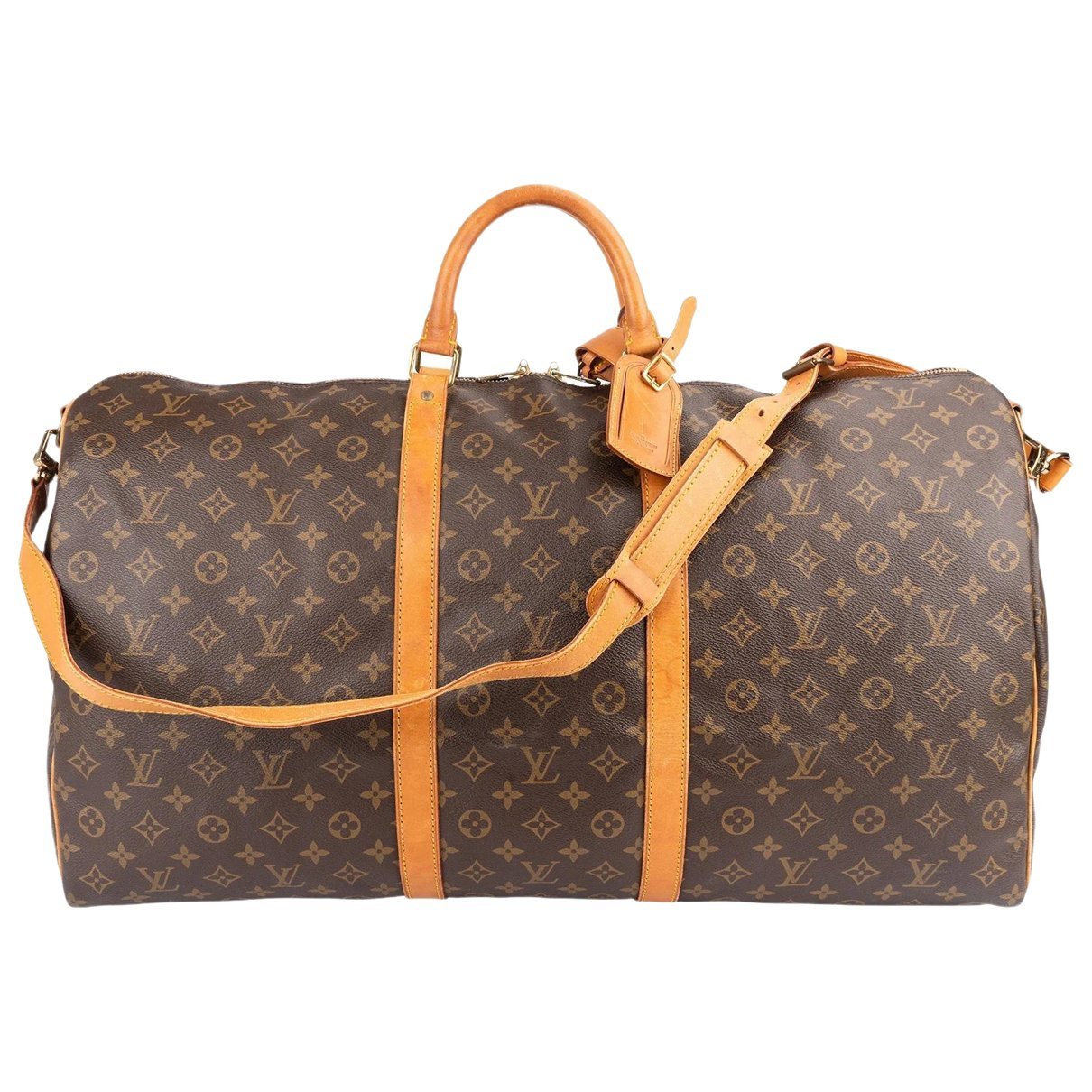 Keepall leather travel bag