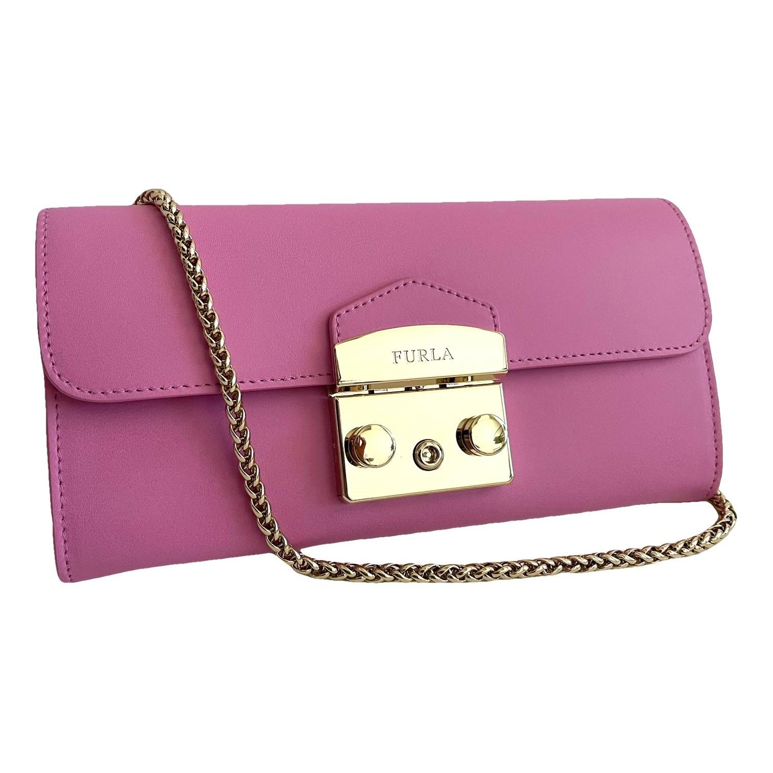 Metropolis leather clutch bag