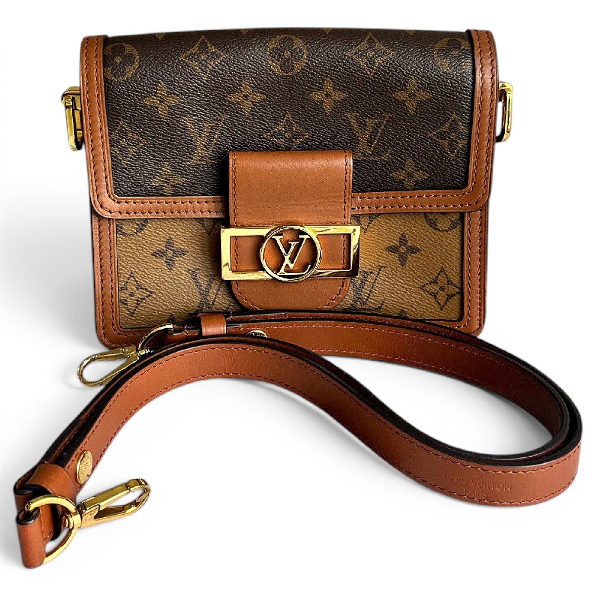 Dauphine leather crossbody bag