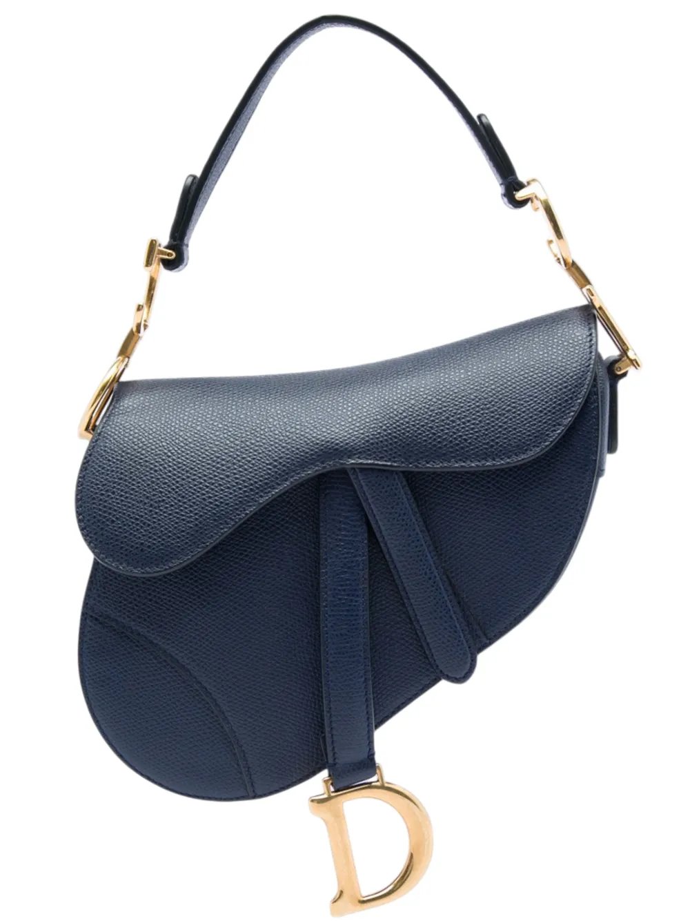 2018 Mini Grained Calfskin Saddle Bag satchel