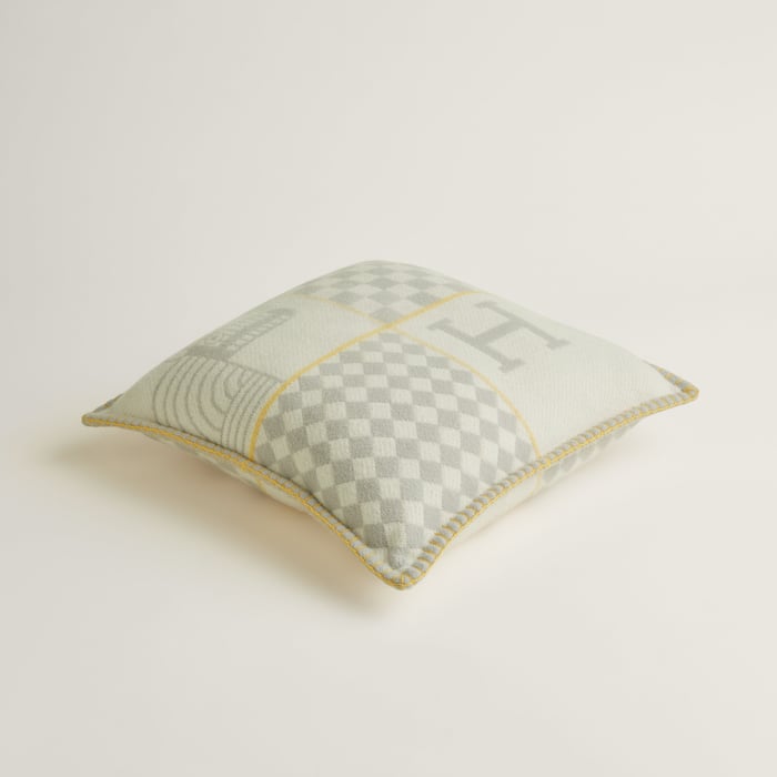 Gris Avalon Animaux Nattes Pillow