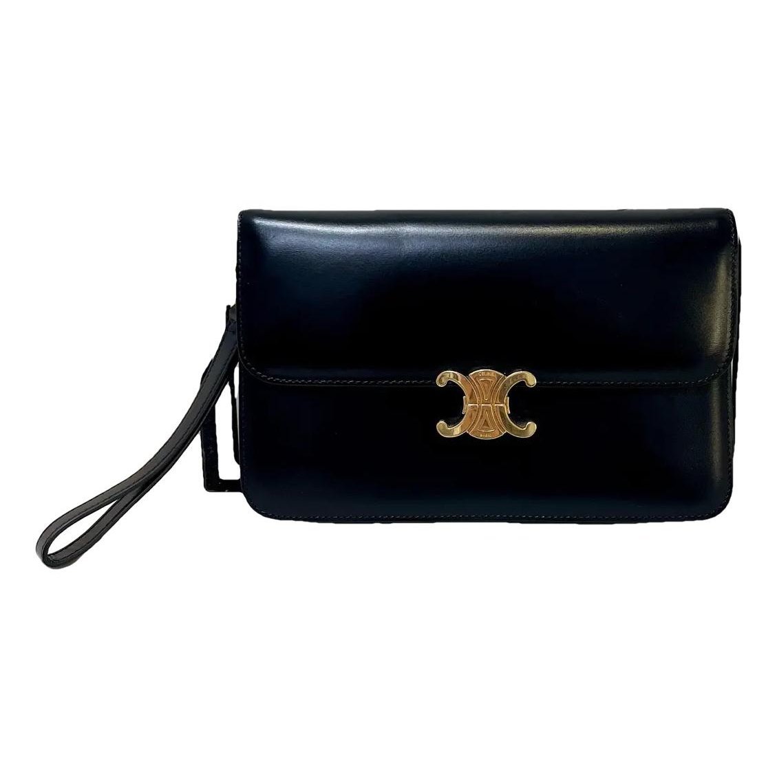 Leather clutch bag