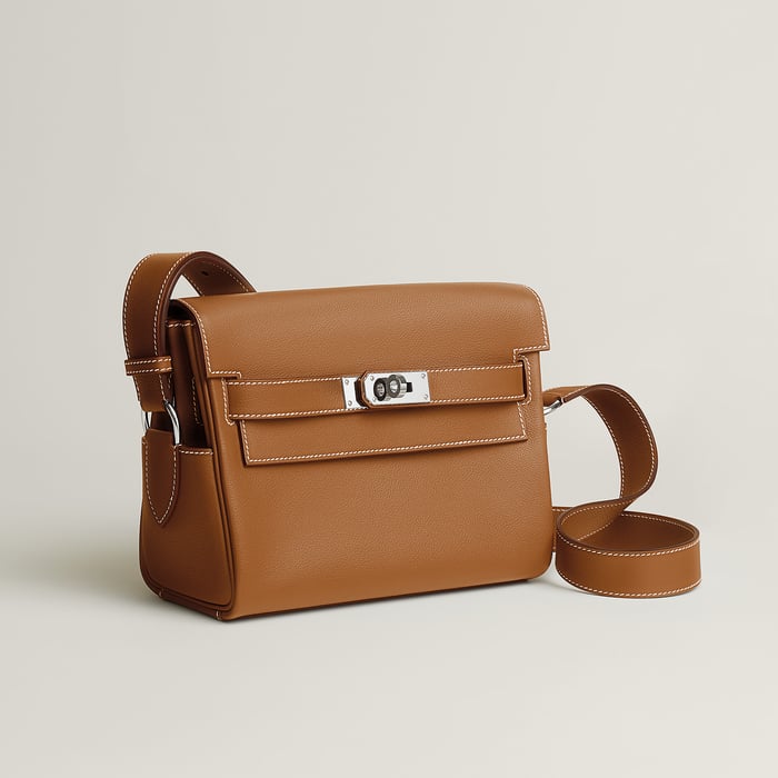 Gold Kelly Messenger Bag