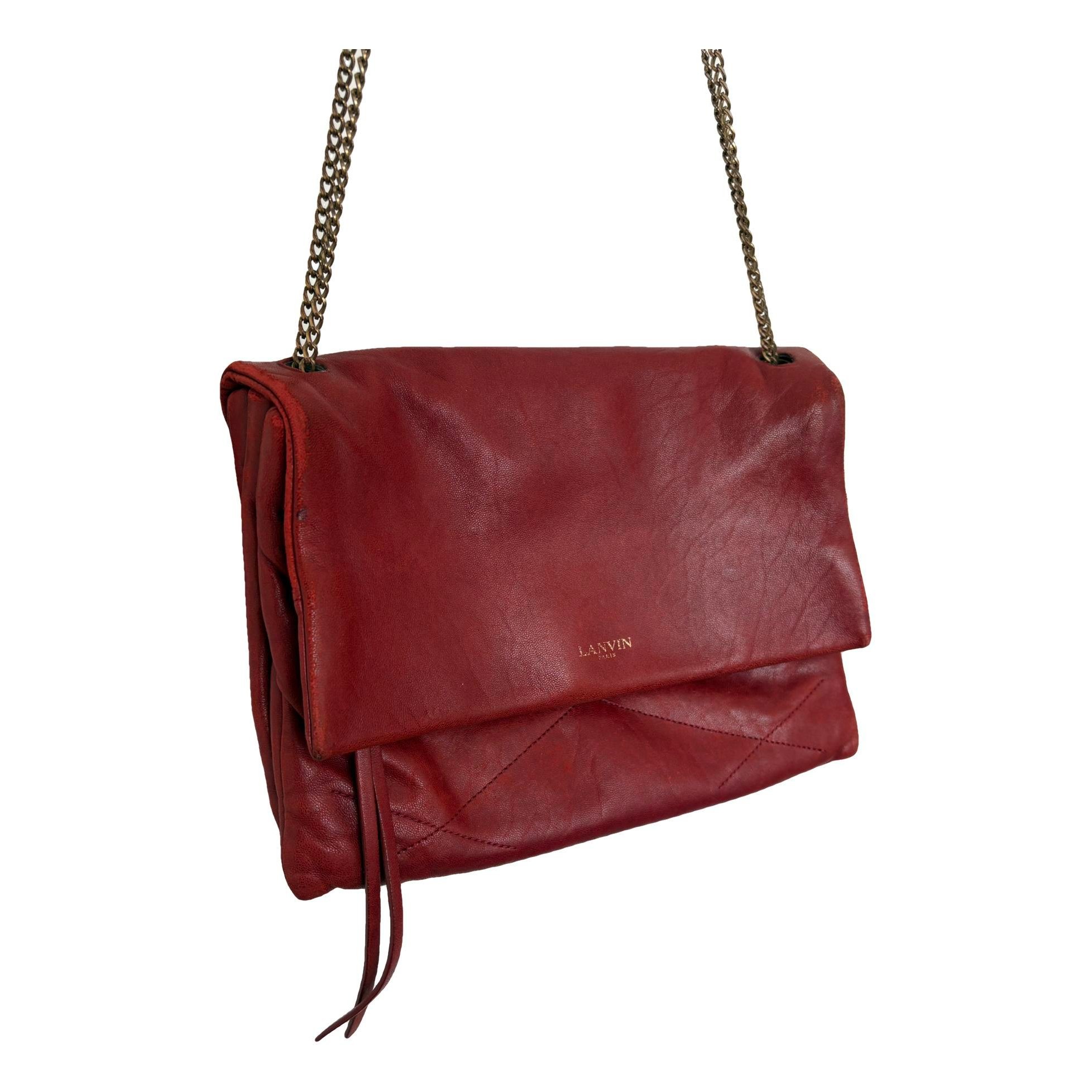 Leather clutch bag