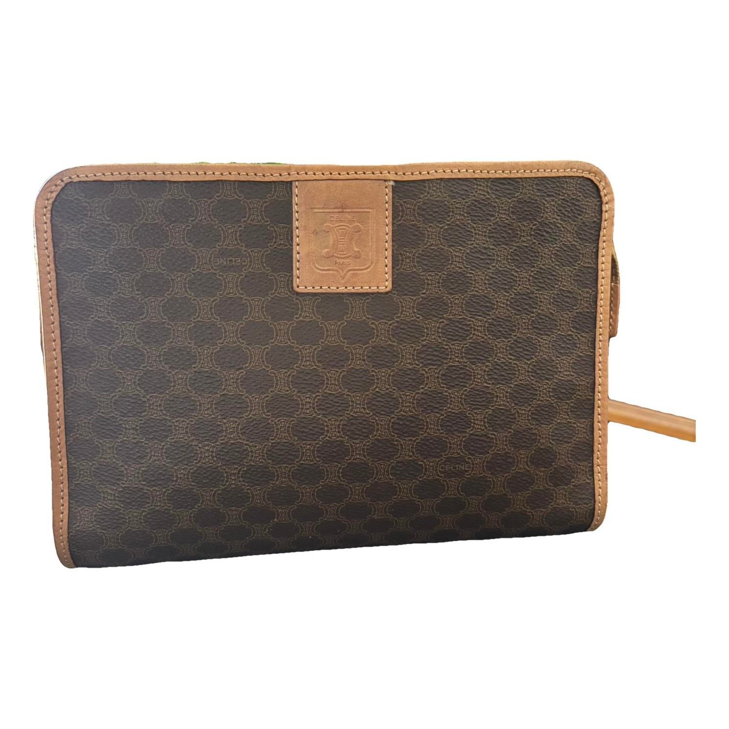 Leather clutch bag
