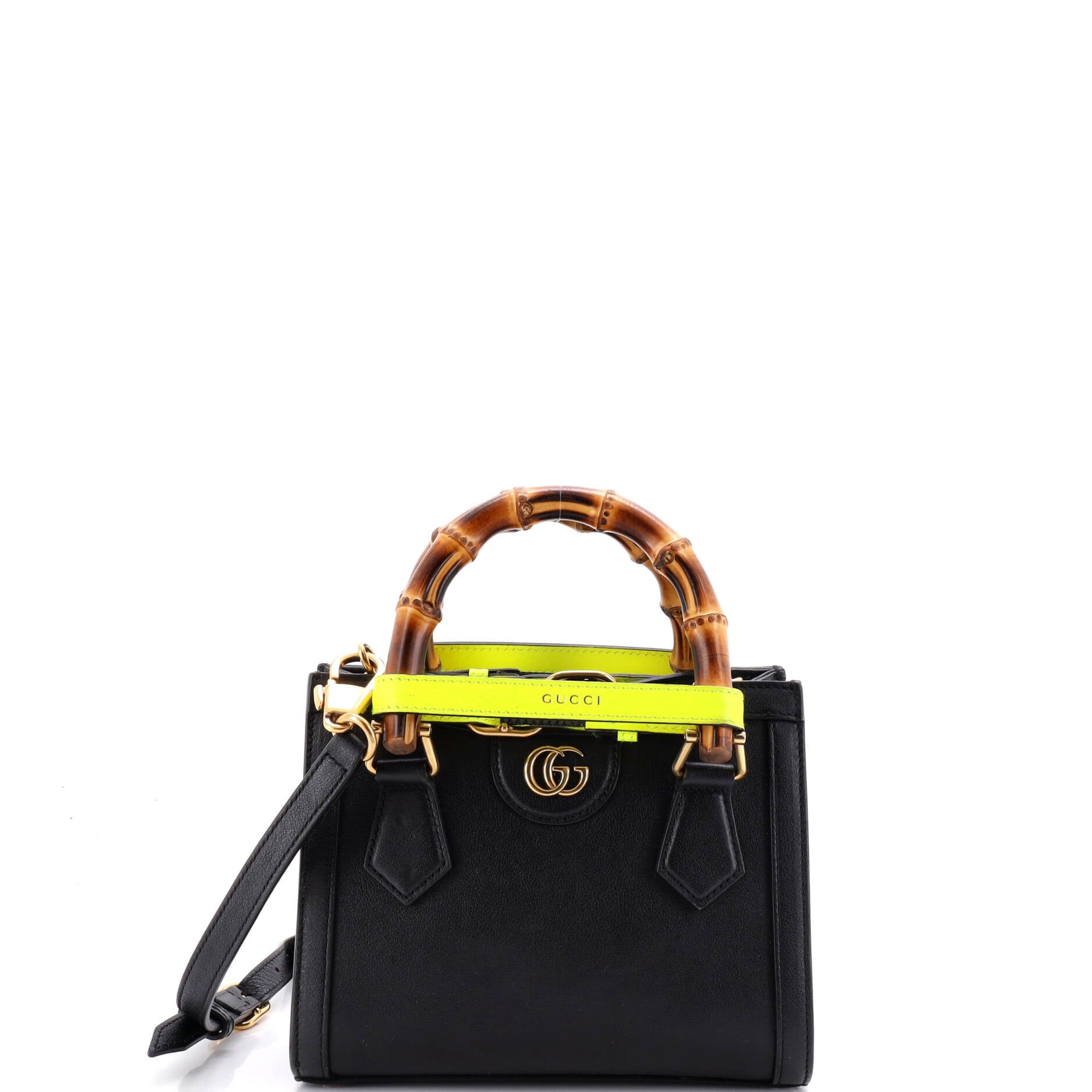Diana NM Bamboo Handle Tote Leather Mini