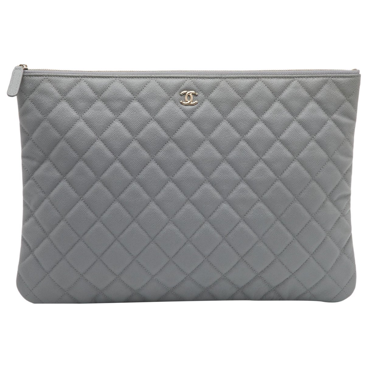 Leather clutch bag