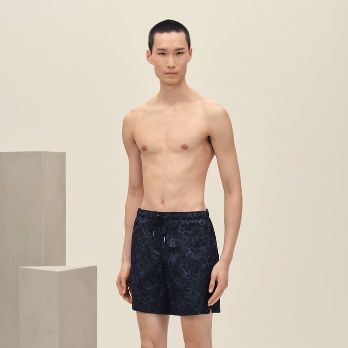 Marine "Calligraphie Equestre" Swim Trunks