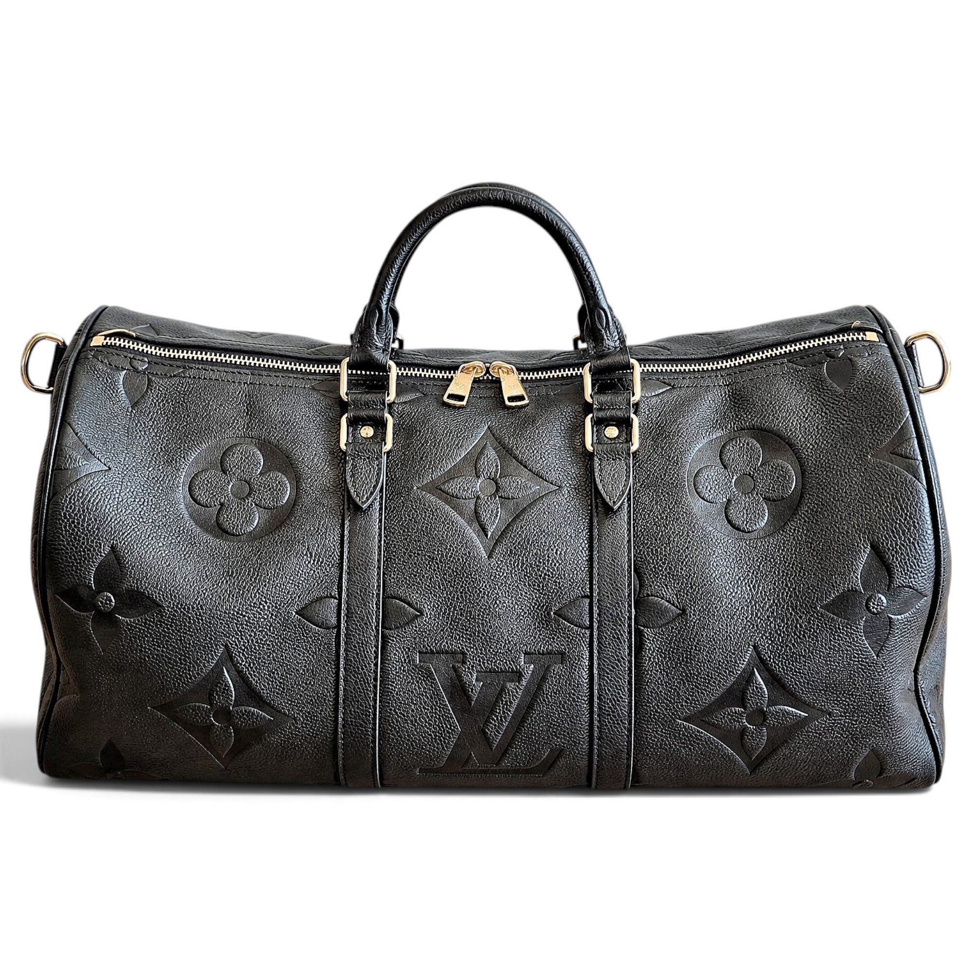 Keepall leather travel bag