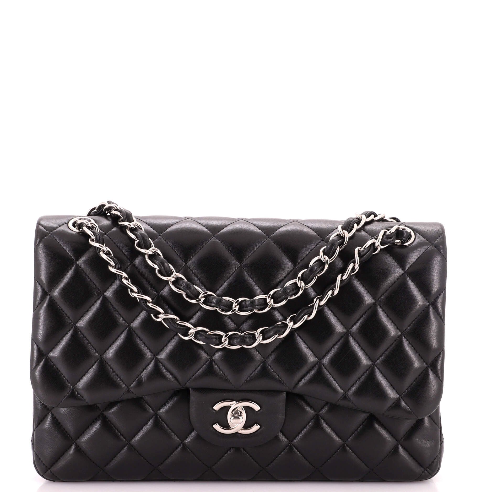 Classic Double Flap Bag Quilted Lambskin Jumbo