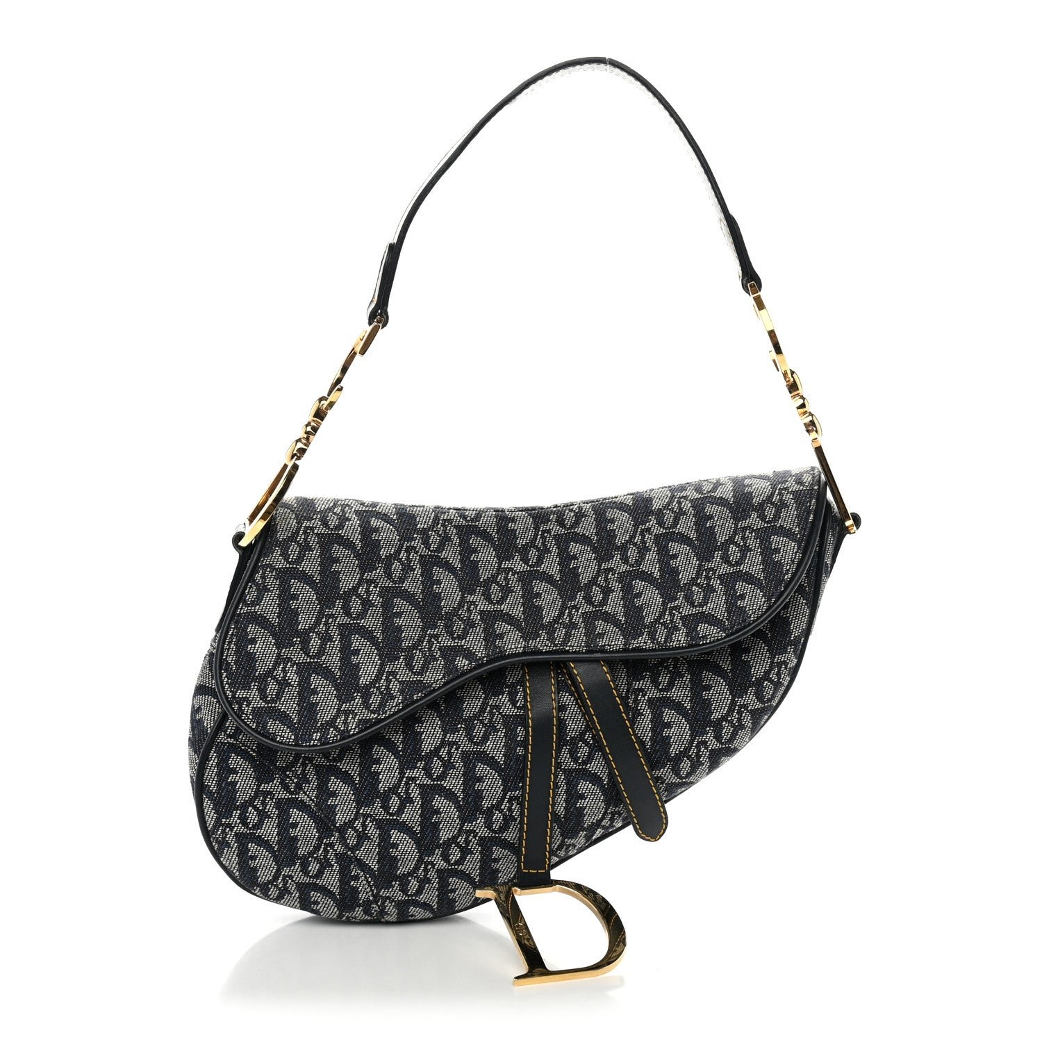 Christian Dior Monogram Saddle Bag Blue