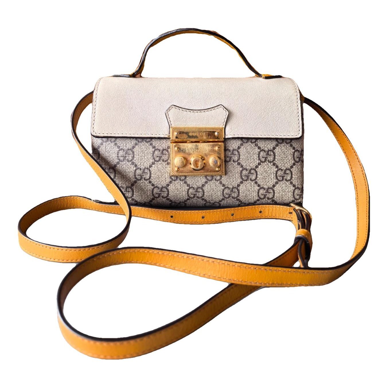 Padlock leather handbag